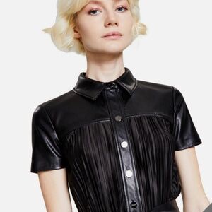 DKNY faux Leather dress , NEW!